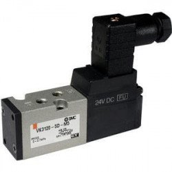 VK3000, 5 Port Solenoid Valve, Direct Poppet, Rubber Seal