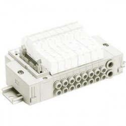 SS5Y5-45P, 5000 Series, Stacking Manifold, DIN Rail Mount, Flat Ribbon Cable Connector SS5Y5-45P, 5000 Series, Stacking Manifold, DIN Rail Mount, Flat Ribbon Cable Connector