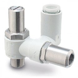 Speed Controllers, General Purpose, One-touch Fitting, Flat Head Screwdriver Adjusting, Dual - ASD-D Speed Controllers, General Purpose, One-touch Fitting, Flat Head Screwdriver Adjusting, Dual - ASD-D
