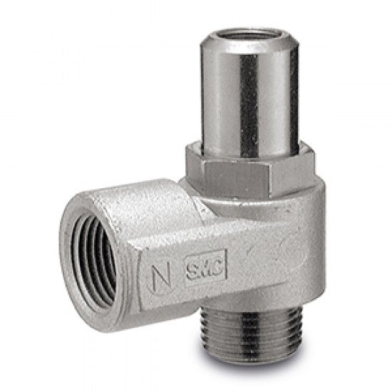 Speed Controllers, General Purpose, Threaded Port, Flat Head Screwdriver Adjusting, Elbow - AS*2*0-D