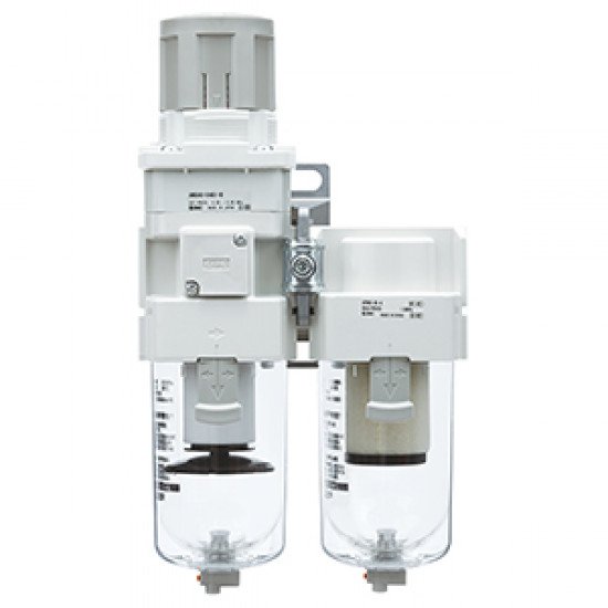 ACG20D~40D-B (WFM), Filter Regulator w/Built-in Pressure Gauge, Mist Separator