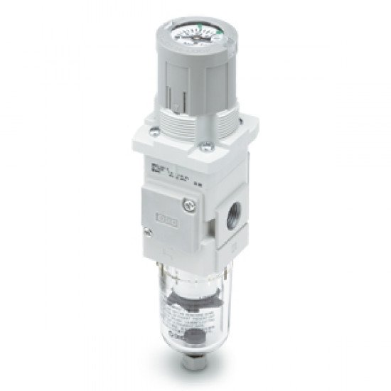 AWG20(K)~40(K)-B, Filter Regulator w/Built-in Pressure Gauge