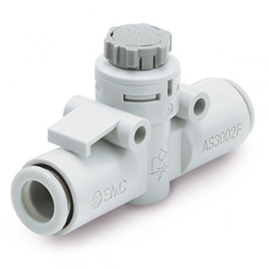 Speed Controllers, Low Speed, One-touch Fitting, With Push-lock, In-line - AS*2*FM/FC