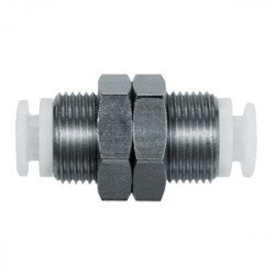 One Touch Fitting, 303 Stainless Steel, Bulkhead Union - KGE-00