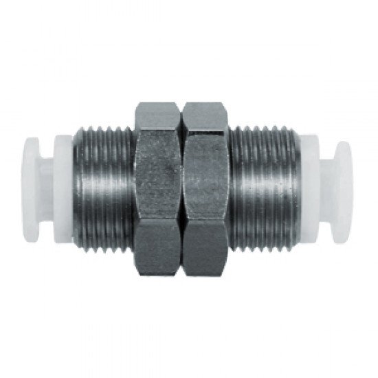 One Touch Fitting, 303 Stainless Steel, Bulkhead Union - KGE-00