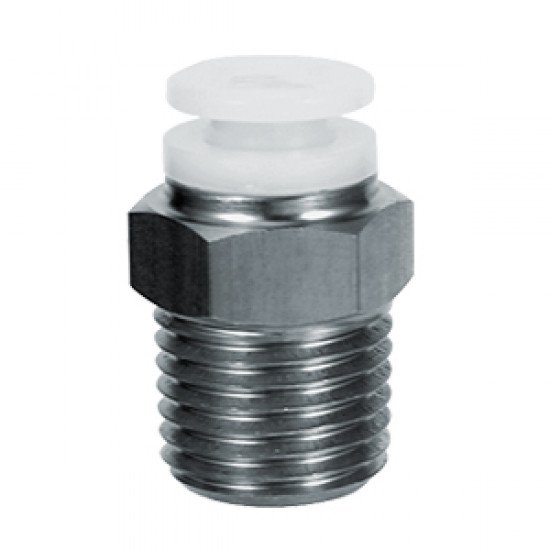 One Touch Fitting, 303 Stainless Steel, Male Connector - KGH