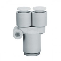 One Touch Fitting, 303 Stainless Steel, Different Diameter Union "Y" - KGU