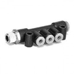 KM14, One-touch Fittings Manifold Series - Port A One-touch Fitting, Port B Rc(PT) Male Thread KM14, One-touch Fittings Manifold Series - Port A One-touch Fitting, Port B Rc(PT) Male Thread