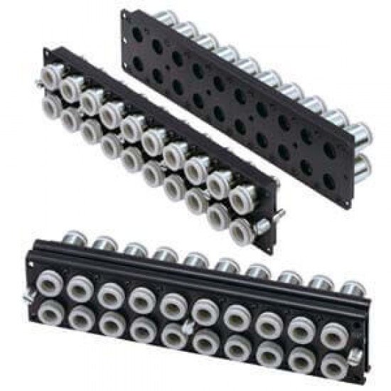 KDM*-X1053, Rectangular Multi-Connector with ø10, ø12 One-touch Fittings