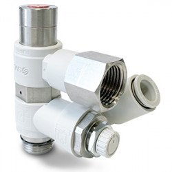 Speed Controllers, Integrated Pilot Check Valve, Simple Handle, With Residual Pressure Release Valve – ASP-X352