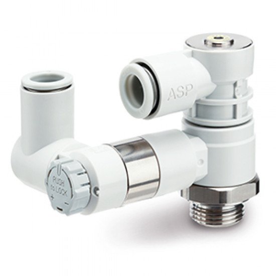 Speed Controllers, Integrated Pilot Check Valve with Residual Pressure Release Valve, With Push-lock, Vertical – ASP New