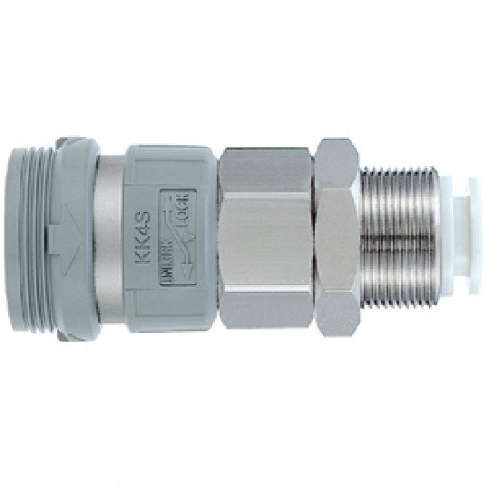 KK*S-*E, S-Couplers, Bulkhead Type with One-touch Fitting
