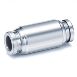 One-touch Fitting, FDA Compliant, 316 Stainless Steel, Straight Union - KQG2H-00-F One-touch Fitting, FDA Compliant, 316 Stainless Steel, Straight Union - KQG2H-00-F