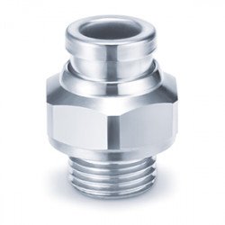 One-touch Fitting, FDA Compliant, 316 Stainless Steel, Male Connector - KQG2H-F One-touch Fitting, FDA Compliant, 316 Stainless Steel, Male Connector - KQG2H-F