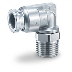 One-touch Fitting, FDA Compliant, 316 Stainless Steel, Male Elbow - KQG2L-F One-touch Fitting, FDA Compliant, 316 Stainless Steel, Male Elbow - KQG2L-F