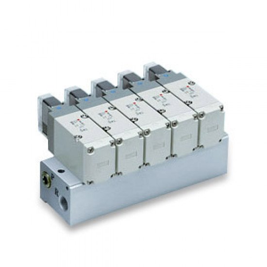 VV3P5, 500 Series, 3 port solenoid valve manifold