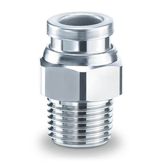 One-touch Fitting, FDA Compliant, SUS 304 and Electroless Nickel Plated Brass, Different Diameter Straight - KQB2H-F