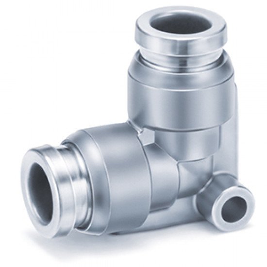 One-touch Fitting, FDA Compliant, SUS 304 and Electroless Nickel Plated Brass, Union Elbow - KQB2L-00-F