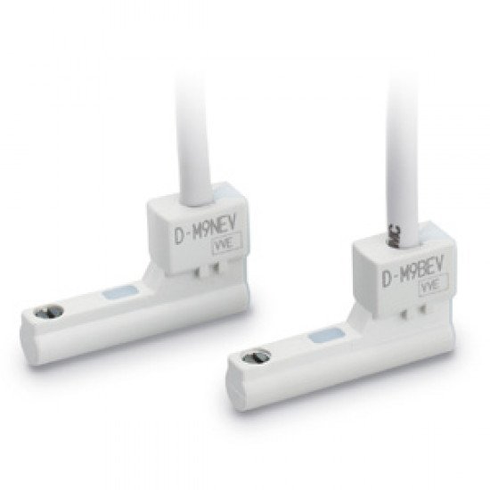 D-M9NEV/M9PEV/M9BEV, Normally Closed Solid State Switch, Direct Mounting, Grommet, Perpendicular