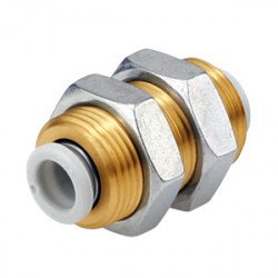 One Touch Fitting, General Purpose, Tube-Tube Connection, Bulkhead Union - KQ2E*-00