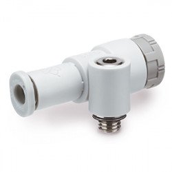 Speed Controllers, General Purpose, One-touch Fitting, With Push-lock, Compact, Elbow - JAS Speed Controllers, General Purpose, One-touch Fitting, With Push-lock, Compact, Elbow - JAS