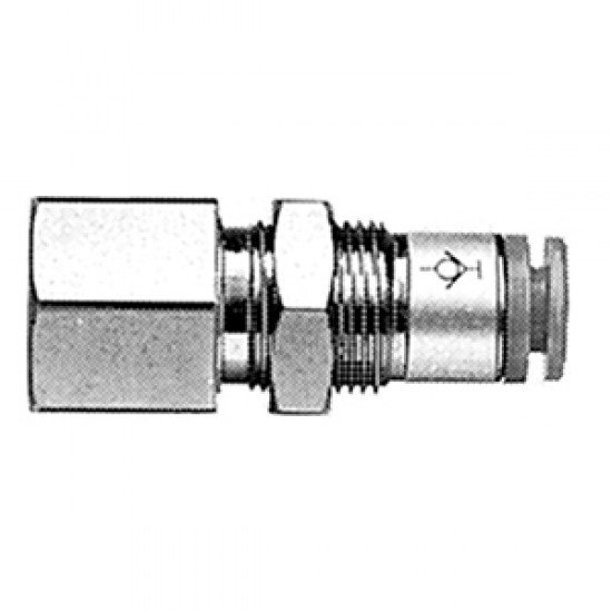 One Touch Fitting, Self-Sealing, Bulkhead Female Union - KCE