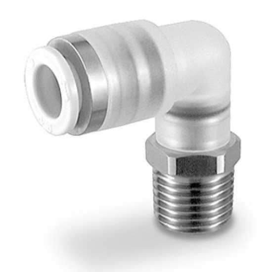 One Touch Fitting, Clean, Male Elbow for Air Drive System - KPQL/KPGL