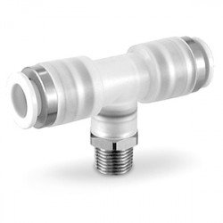 One Touch Fitting, Clean, Male Branch Tee for Air Drive System - KPQT/KPGT