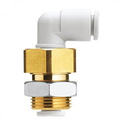 One Touch Fitting, General Purpose, Tube-Tube Connection, Bulkhead Male Elbow - KQ2LE*-00
