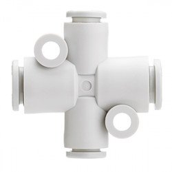One Touch Fitting, General Purpose, Tube-Tube Connection, Different Diameter Cross - KQ2TX