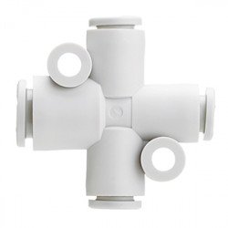 One Touch Fitting, General Purpose, Tube-Tube Connection, Different Diameter Cross - KQ2TY