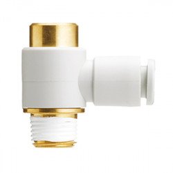 One Touch Fitting, General Purpose, Tube-Male Thread Connection, Hexagon Socket Head Universal Male Elbow - KQ2VS