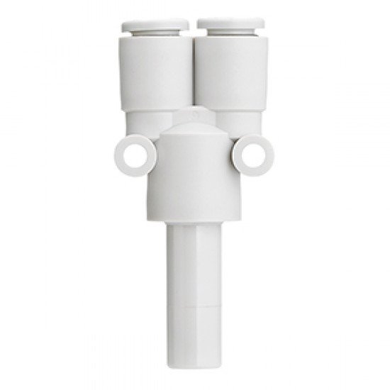 One Touch Fitting, General Purpose, Tube-One Touch Fitting Connection, Different Diameter Plug-In "Y" - KQ2X