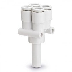 One Touch Fitting, General Purpose, Tube-One Touch Fitting Connection, Double Plug-In "Y" - KQ2XD
