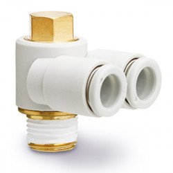 One Touch Fitting, General Purpose, Tube-Male Thread Connection, Branch Universal Male Elbow - KQ2Z
