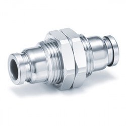 One Touch Fitting, Tube-Male Thread Connection, Inch Size UNF, NPT, Bulkhead Union - KQB2E-00