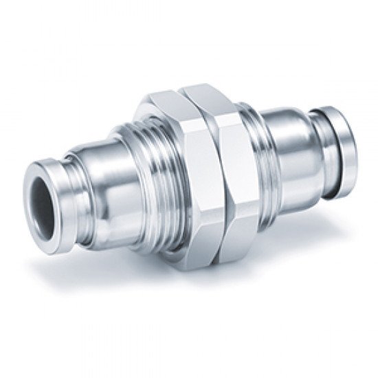 One Touch Fitting, Tube-Male Thread Connection, Inch Size UNF, NPT, Bulkhead Union - KQB2E-00