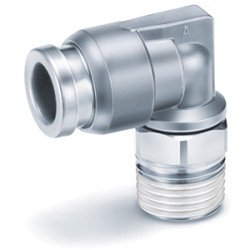 One Touch Fitting, Tube-Male Thread Connection, Inch Size UNF, NPT, Male Elbow - KQB2L