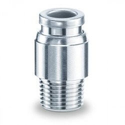 One-touch Fitting, FDA Compliant, SUS 304 and Electroless Nickel Plated Brass, Hexagon Socket Head Male Connector - KQB2S-F One-touch Fitting, FDA Compliant, SUS 304 and Electroless Nickel Plated Brass, Hexagon Socket Head Male Connector - KQB2S-F