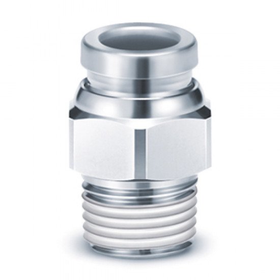 One Touch Fitting, 316 Stainless Steel, Male Connector - KQG2H