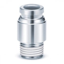 One Touch Fitting, 316 Stainless Steel, Hexagon Socket Head Male Connector - KQG2S