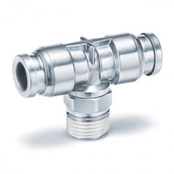 One Touch Fitting, 316 Stainless Steel, Male Branch Tee - KQG2T