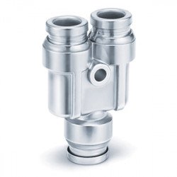 One Touch Fitting, 316 Stainless Steel, Union Y - KQG2U-00
