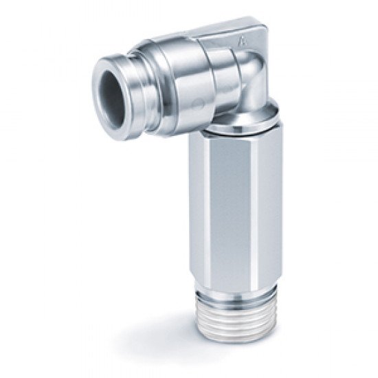 One Touch Fitting, 316 Stainless Steel, Extended Male Elbow - KQG2W