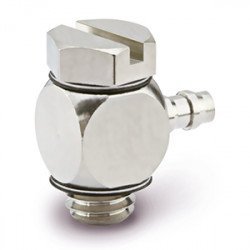 Specialty Fitting, Miniature, Barb Elbow, External Nut - M5ALH Specialty Fitting, Miniature, Barb Elbow, External Nut - M5ALH