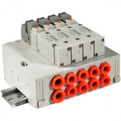 SS5Y5-M45, DIN Rail Manifold, Mixed Mounting Type SS5Y5-M45, DIN Rail Manifold, Mixed Mounting Type