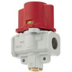 Pressure Relief 3-Port Valve with Locking Holes, Double Action - 25A-VHS