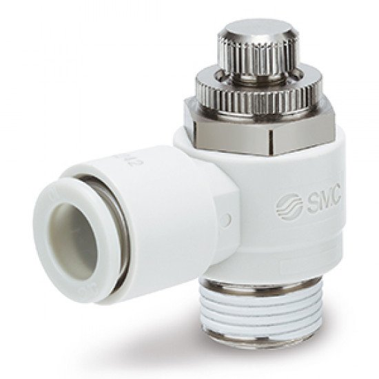 Speed Controllers, General Purpose, One-touch Fitting, Simple Handle, Metal Knob, Elbow - AS*2*1F-X242