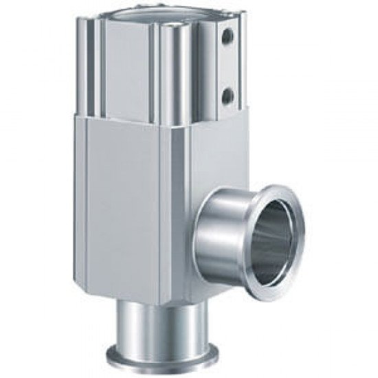 XLC-2, Aluminum High Vacuum Angle Valve, Double Acting, Bellows Seal