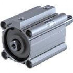 25A-C(D)Q2W-X633, Compact Cylinder, Double Acting Double Rod, Intermediate Stroke